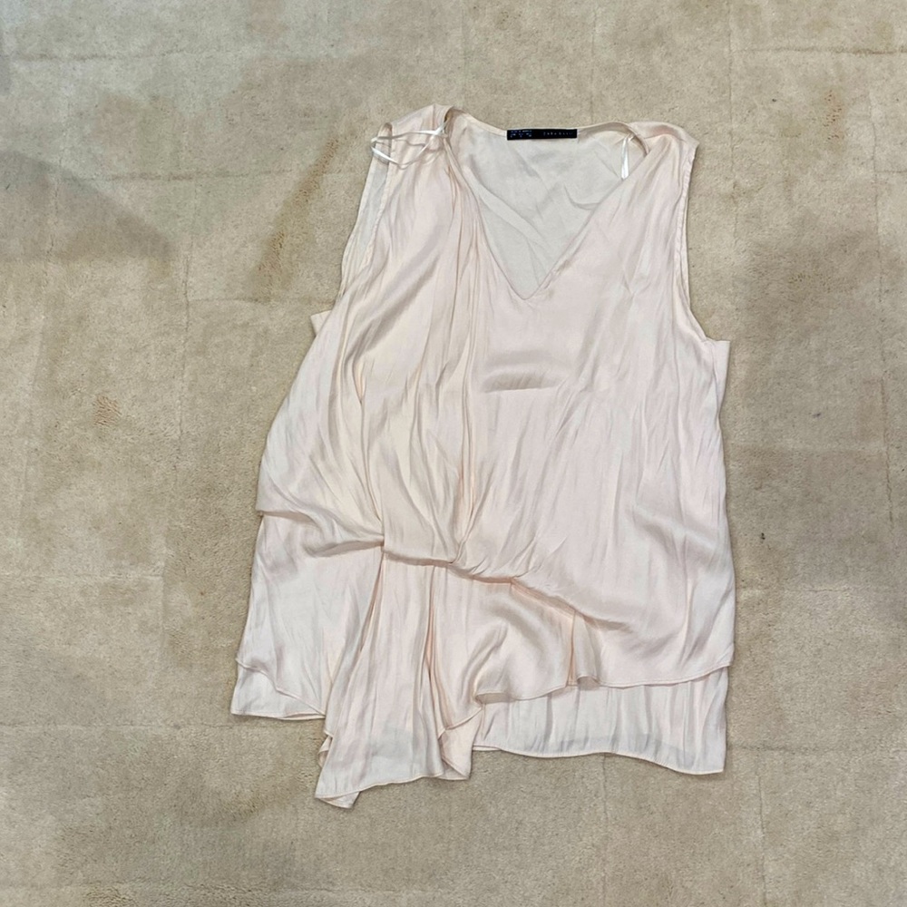 Silk sleeveless blouse